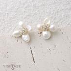 ショッピングパール 淡水パールフラワーピアス イヤリング パール 花  P5285