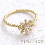 Yahoo! Yahoo!ショッピング(ヤフー ショッピング)フラワー×ホワイトオパールリング 指輪  レディース アクセサリー  R-143 かわいい ヴァンテーヌ