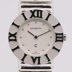 新品同様 稼働 シャリオール レディース サントロべ SV925 QZ ホワイト文字盤 レディース腕時計 8449100 10ANT ABC 17157