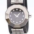 新品同様 稼働 センチュリー タイムジェム 102269 QZ ブラック文字盤 レディース腕時計 7251200 2DIT MTY ABC18642