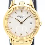 新品同様 稼働 クリスチャンディオール 48.276 371719 QZ ホワイト文字盤 レディース腕時計 0662200 2TLT MST ABC18756