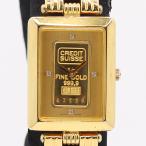 良品 稼働 エルジン インゴット 1g 18K プレート入り RM-006 YG×SS ゴールド文字盤 QZ メンズ腕時計 8615200 4ANT KRI ABC20588