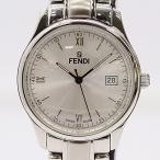 美品 稼働 フェンディ 210G 061-890 QZ シルバー文字盤 メンズ腕時計 8948000 5TLT KMT ABC22876