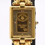 美品 稼働 エルジン インゴットウォッチ FK-578 FINE GOLD 999.9 QZ ゴールド文字盤 レディース腕時計 3973200 5DIT KMT ABC23968