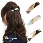 バレッタ 髪留め シンプル 金属 ゴールド レザーミックス 人気 ヘアアクセサリー 髪飾り ヘア バレッタ  パーティー ギフト プレゼント vi-0624