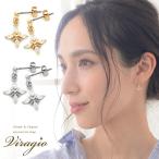ピアス 金属アレルギー キャッチピアス クロス クリアストーン チタンポスト メタル 多面カット 結婚式 ギフト ブランド ゴールド シルバー vi-1576