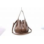 ショッピング巾着 BALLY バリー  BLYSS.O　2WAY 巾着型 レザー バケットバッグ サイドライン