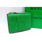 ショッピングbottega ＜人気色＞ BOTTEGA VENETA ボッテガ ヴェネタ  マキシイントレチャート スモールカセット 二つ折りウォレット パラキート