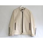 BARNEYS NEW YORK Barneys New York овечья кожа Zip выше блузон сделано в Японии мужской *46