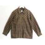 WOOLRICH Woolrich рубашка жакет Zip выше в клетку хлопок Logo мужской M светло-коричневый 