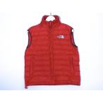 THE NORTH FACE ザ ノースフェイス ダウンベスト スタンドカラー ジップアップ ・S レッド