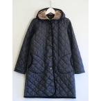 ショッピングラベンハム LAVENHAM ラベンハム  キルティング　コート　フード　内ボア  ・38 ネイビー