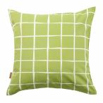 クッションカバー 45×45cm 北欧 Vita home ブリック グリーン 綿100％ 日本製 　メール便送料無料