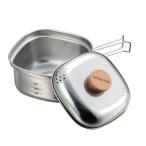 キャプテンスタッグ メンズ レディース ステンレス角型ラーメンクッカー1.3L アウトドア用品 キャンプ 調理器具 UH-4202