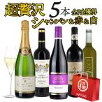 ワイン ワインセット 赤ワイン 白ワイン 泡 シャンパン入り 赤白泡 5本 辛口 シャンパーニュ お買い得 爆買