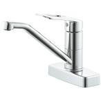 シングル台付混合栓 キッチン K77CEV-13 サンエイ SANEI 三栄水栓