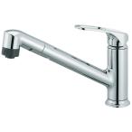シングルワンホールスプレー混合栓（さく楽ナット付）キッチン K87101JV-U-13 サンエイ SANEI 三栄水栓
