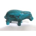 【古代エジプトのお土産雑貨】【Blue Hippo】エジプト産の幸せを呼ぶ守り神「青いカバ」１個 小サイズ 陶器製