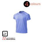 ウンドウ wundou フィットネスストレッチTシャツ P810 110〜150サイズ 無地