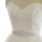 サッシュベルト ビジュー ビジューベルト ウエディング ブライダル ベルト リボン 花嫁 二次会 パーティー 発表会 アレンジ ウエディングドレス