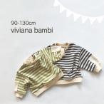 韓国子供服 ボーダートレーナー カジュアル おしゃれナチュラル デザイン 男の子 女の子 長袖 90 100 110 120 130