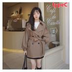  тренчкот женский длинный длина в клетку тренчкот весеннее пальто жакет Корея способ надеты .. casual внешний осень-зима 