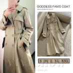 トレンチコートレディースロング丈ト...