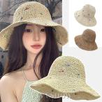 レディース 帽子  ストローハット ペーパー 麦わら UV対策 日焼け対策 旅行 春 夏  大人 可愛い