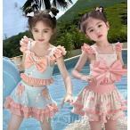 キッズ 水着 女の子 子供 セパレート ビキニ タンキニ フリル リボン ビスチェ 2点セット かわいい 幼稚園 保育園 小学生