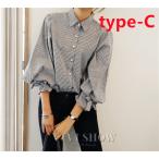 レディースグランチェックブラウスシ...