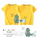 親子ペアルック 親子ペア Tシャツ 半袖 恐竜の図案 親子ペアルック トップス 親子 兄弟 トップス 夏物 パパ ママ キッズ 子供服 レディース メンズ 親子