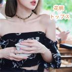 シフォンブラウスレディース半袖花柄...