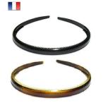 カチューシャ シンプル スリム べっ甲 7mm フランス製 極細 ヘアバンド オフィス べっこう