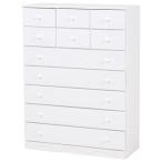 チェスト タンス 7段 約幅87cm ホワイト 木製 桐材 取っ手付き 完成品 リビングチェスト リビング ダイニング爆買