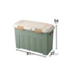 ベランダストッカー(収納ボックス/ストレージボックス) フタ付き 〔スリム 107L〕 幅81cm グリーングレー爆買