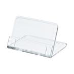 （まとめ）共栄プラスチック L型豆カード立W50×H35mm 透明 L-50-5 1パック（5個）〔×50セット〕爆買