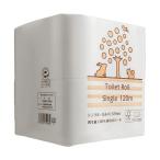 ショッピングトイレットペーパー シングル （まとめ） TANOSEEリサイクルトイレットペーパー（2倍巻） シングル 芯あり 120m 1セット（48ロール：8ロール×6パック） 〔×3セット〕爆買