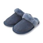 ショッピングスリッパ ムートンスリッパ ネイビー Lサイズ爆買