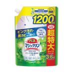 (まとめ) 花王バスマジックリン 泡立ちスプレー SUPER CLEAN グリーンハーブ つめかえ大容量 1200mL 1個 〔×3セット〕