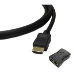 vodaview HDMI ケーブル 2.0m + HDMI 延長アダプタ付き2点セット 送料無料