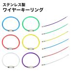 ワイヤーキーリング キーチェーン キーホルダー ステンレス ロックワイヤー アクセサリー 10cm 2mm 単品