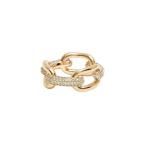 ダニエルウェリントン チェーンリング 指輪 レディース&メンズ Daniel Wellington クリスタルパヴェ 16号 ゴールド