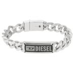 ディーゼル ブレスレット バングル メンズ DIESEL ロゴモチーフ チェーン シルバー/ブラック