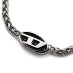ディーゼル ネックレス ペンダント メンズ DIESEL ロゴモチーフ チェーン シルバー/ブラック