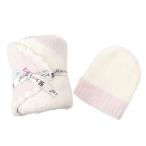 kasi одежда одеяло покрывало шляпа комплект вязаная шапка детская одежда baby BABY BLANKET-RUGBY CENTER STRIPE W/ CAP kashwere свет розовый серия 