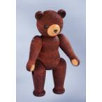 ドイツ製 木製テディベア人形　ブラウン色 （14cm) ＫＷＯ社