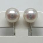 花珠級 アコヤ真珠 8.5-9.0mm ピンク系 イヤリング SV 金具変更 SVネジバネ式  K14WGネジバネ式 保証書付 あこや真珠 アコヤパール あこやパール 本真珠