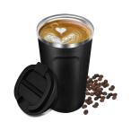 マグカップ 保温 コーヒーカップ コンビニカップ 携帯マグ 保冷 タンブラー 真空断熱 ステンレス製 蓋付き 持ち運び 直接ドリップ プレゼントに 510ML ブラック