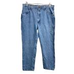 RUSTLER Denim брюки W38lasla- большой размер голубой хлопок б/у одежда . America скупка 2410-192