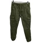 CUFFED CARGO рабочие брюки S хаки легкий брюки талия трос кромка ребра cargo 2511-103